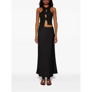Christopher Esber Open Twist Maxi Dress Black Cut Out Sleeveless Size 8 NEW